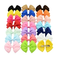 3 5 inch boutique baby ribbon bows with clip for hair children hair pins hair clip hair accessories for baby girls 20pcslot