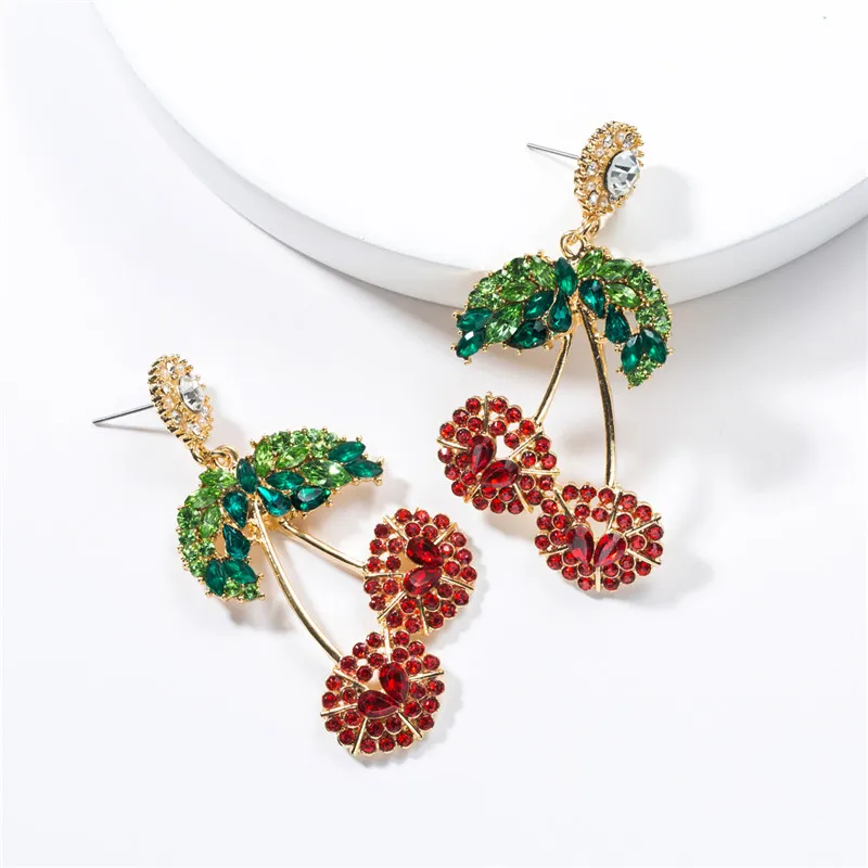 

Acrylic Cherry Earrings Romantic 2019 Women Earring Female Dangle Jewelery Street Holiday Summer Beach Cool Fruit Party Gift