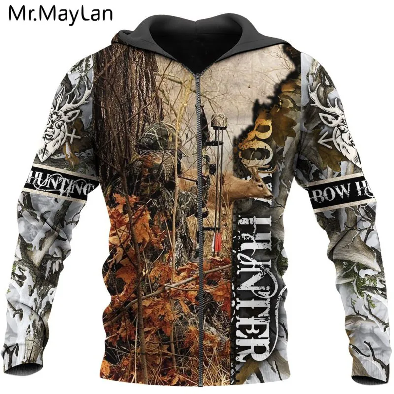 

Custom Bow Hunter Camo Men's Hoodie 3D Print Jacket Men Women Harajuku Style Hoodies Casual Streetwear Sweatshirt Drop ship B313