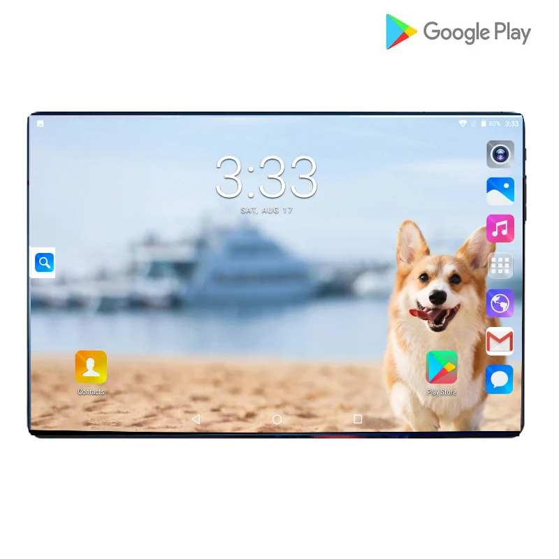 Google большой Экран 2.5D Стекло 10-дюймовый планшетный ПК с системой андроида и 9,0 Octa Core 4 аппарат не привязан к оператору сотовой связи 6 ГБ Оперативная память 64 Гб Встроенная память 8MP Wi-Fi планшеты 10,1+ подарки