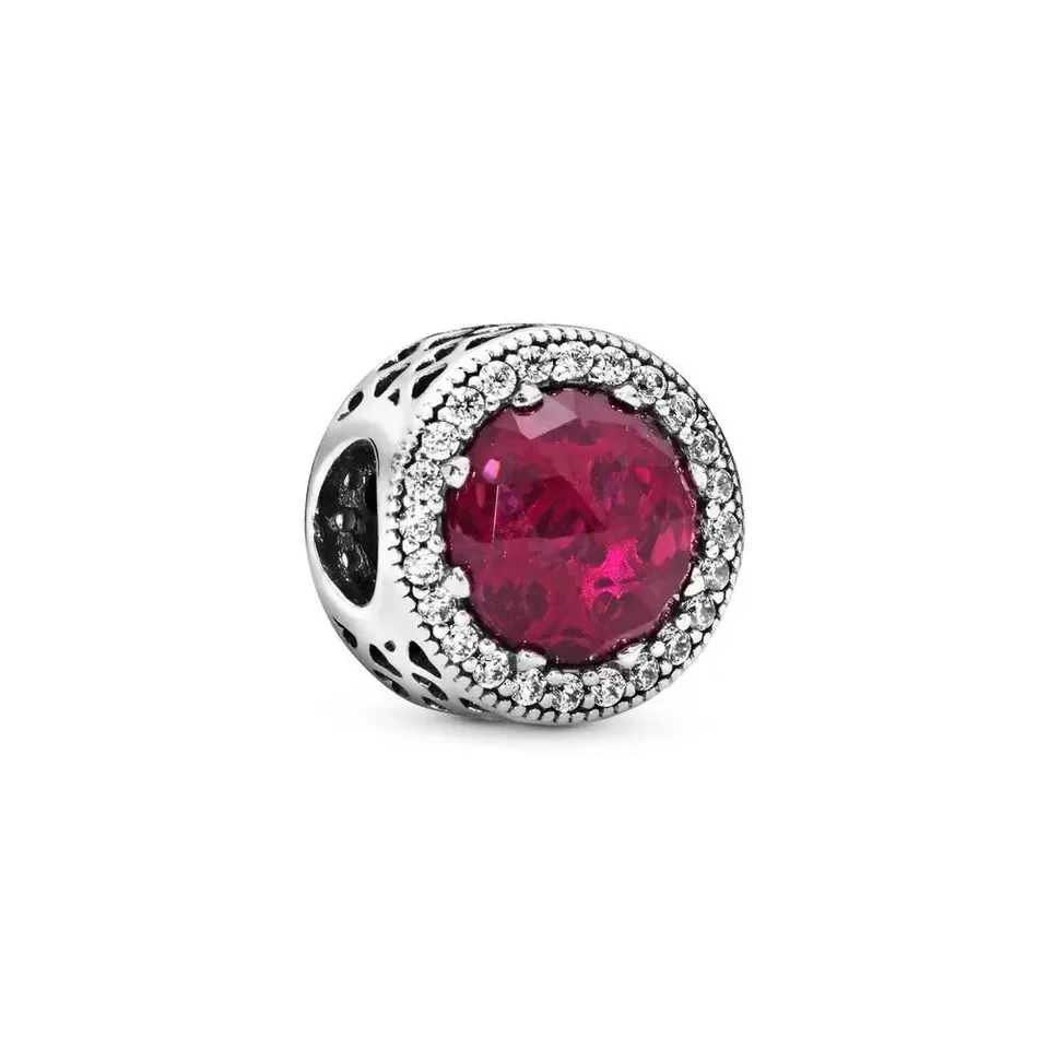 

Luxury original 100% 925 Sterling Silver Charm Paine glass beads women's fashion authentic fashion DIY jewelry Christmas gift