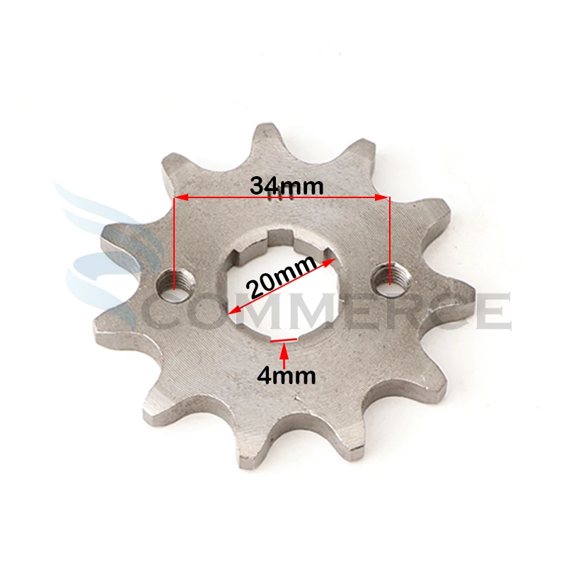 Передняя Звездочка двигателя для квадроциклов внедорожников 520 # Chain 20 мм 10T 11T 12T 13T