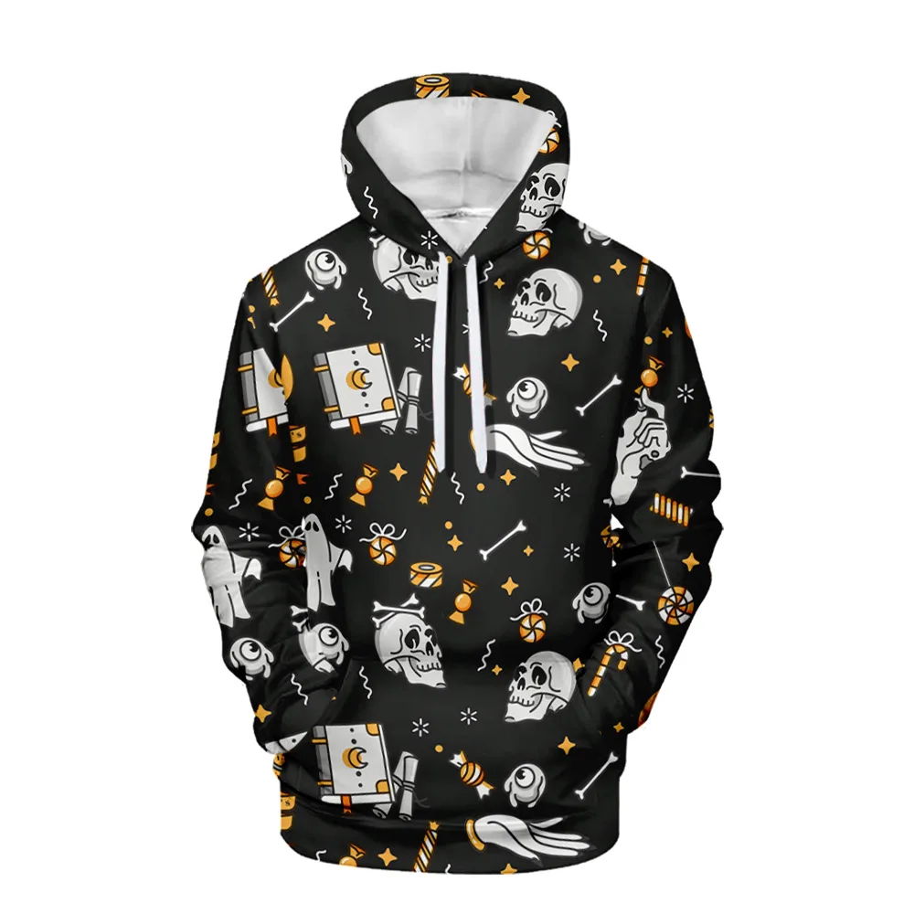 

New Halloween 3D Digital Printing Adult Men's and Trendy Hooded Internationally Issued