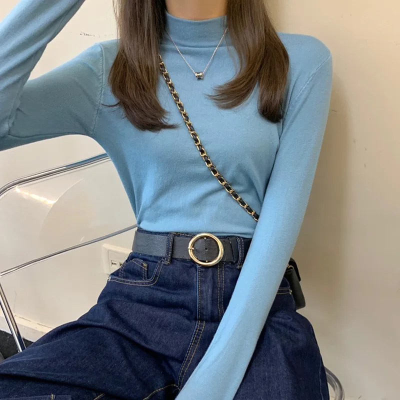 

Gentle Wind Long-sleeve Knitwear Female Autumn New Style Korean-style Western Style Outdoor Laziness Wind Thin Hoodie with