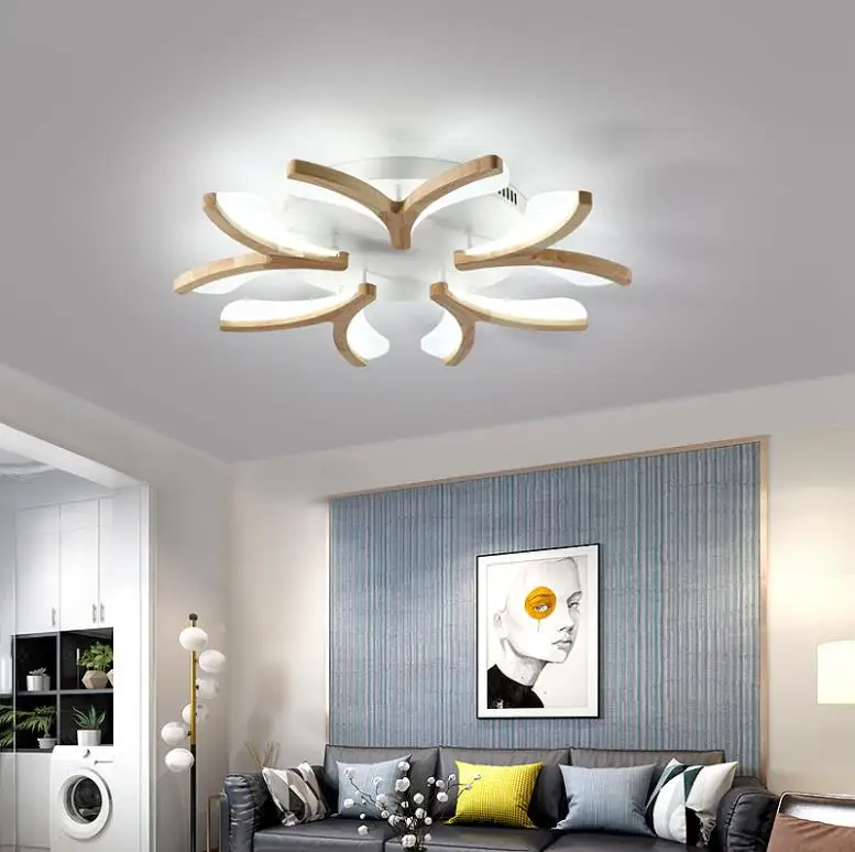 Скандинавская светодиодная современная простая потолочная лампа для гостиной