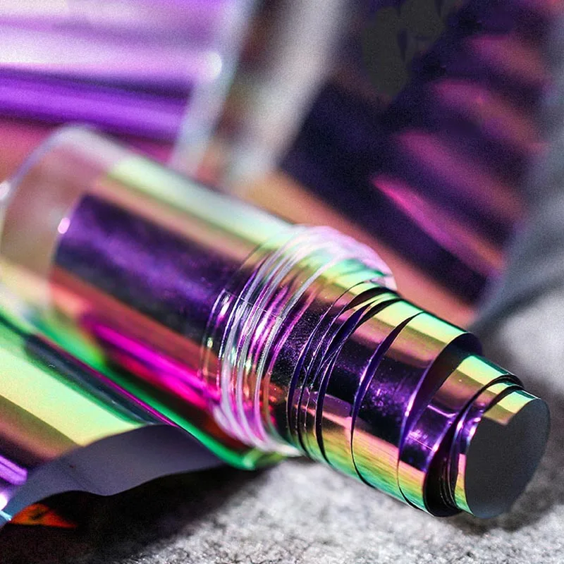 

Holographic Nail stickers Polish Nail Foil Transfer Starry Sky Laser Sliders Transparent Nail Art Decal Manicure Designs