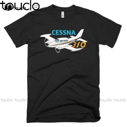

Summer Short Sleeves Cotton T-Shirt Cessna 310 Airplane Airplane T-Shirt - Personalized With Your N# Tee Shirt Fashion Funny New