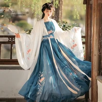 women chinese traditional hanfu costume new style lady han dynasty dress embroidery tang dynasty princess folk dance clothing