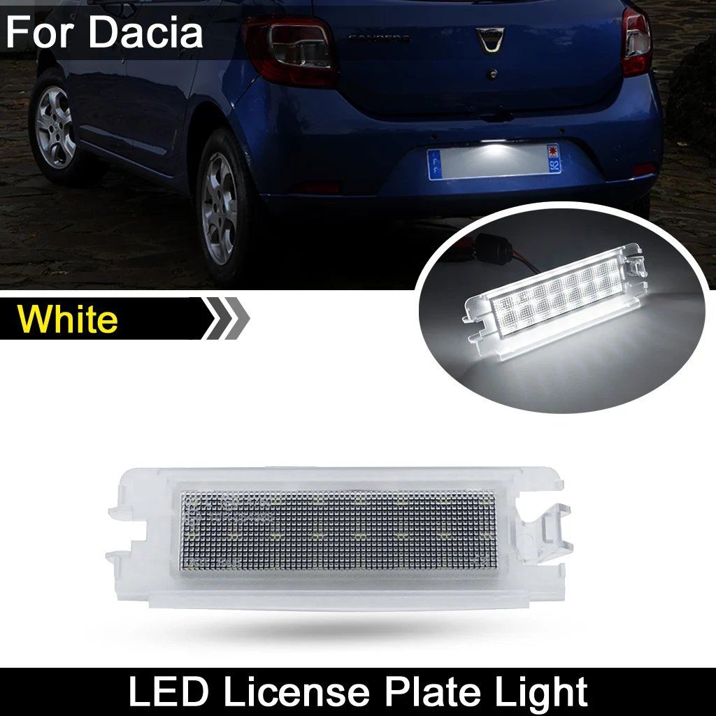 

1Pcs For Dacia Logan I 2004-2012 Sandero I 2008-2012 Renault Clio II Lift 2001-2005 LED License Plate Light Number Plate Lamp