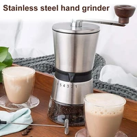 manual coffee grinder stainless steel adjustable hand crank ceramic pepper coffee bean conical mill kitchen spice grinder tools
