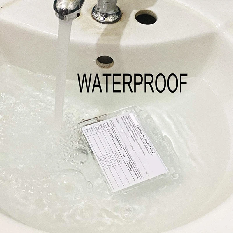 

20PCS Vaccination Card Protector 4 x 3 Inch for CDC Immunization Record Vaccine Cards Holder Clear Vinyl Plastic Case