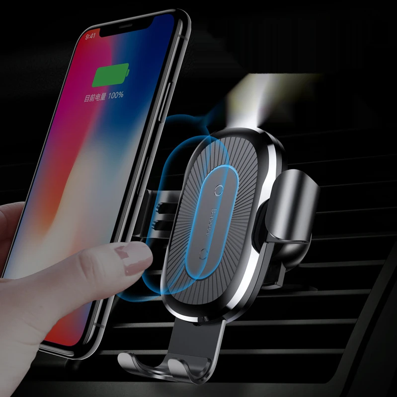 

Car phone holder wireless charger for iPhone Samsung Huawei Xiaomi fast charging holder shockproof air outlet car holder SP0355