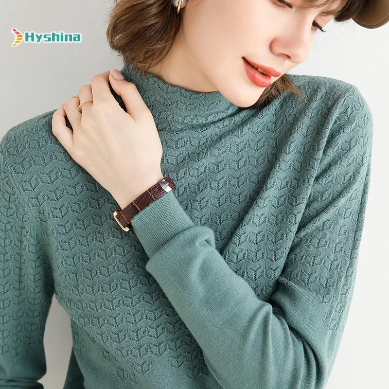 

Women's Half High Collar Sweater New Style Pullover Bottoming Sweater