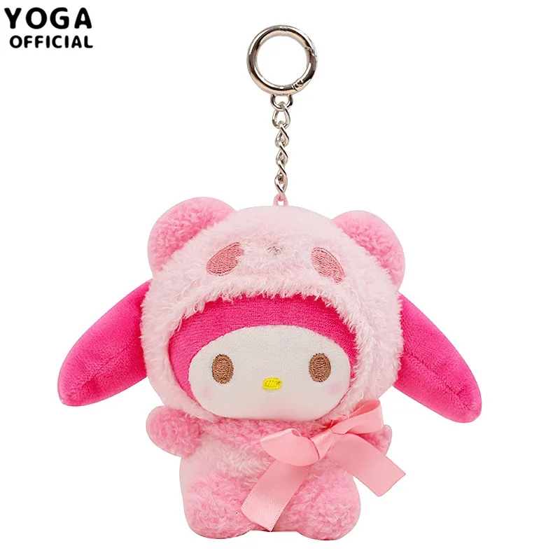 10 см Kawaii Kuromi My Melody Cinnamoroll PC Собака Kitty серия Аниме Мягкие животные плюшевый кулон