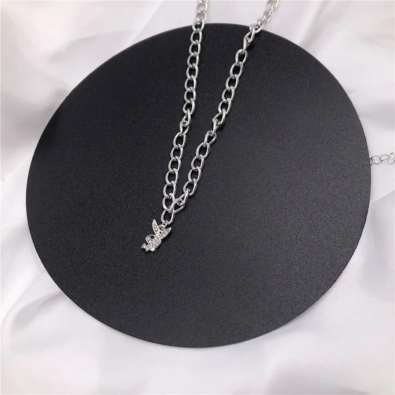 

ZN Women Punk Stainless Steel Hip Hop Animal Necklace Trendy Rabbit Bunny Pendant Necklace Choker fashion Jewelry 1 pieces