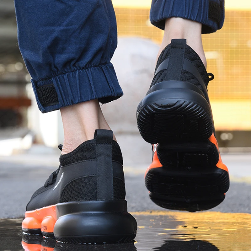 Мужская спортивная обувь защитная модные уличные рабочие мужские ботинки со