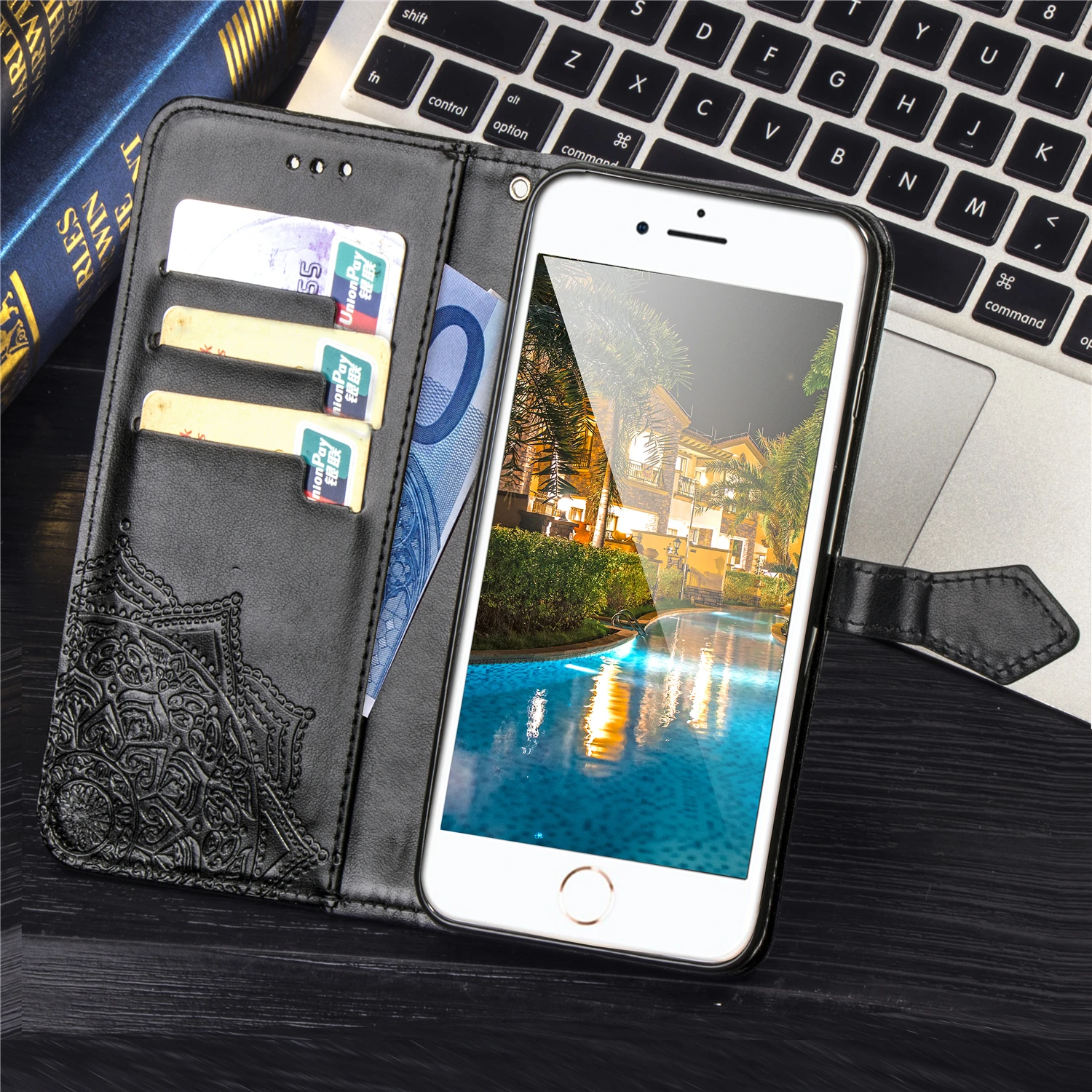 magnetic leather case for iphone11 pro max wallet flip for iphone 11 pro max xr xs max 7 8 6 6s plus 3d stand phone cover etui free global shipping