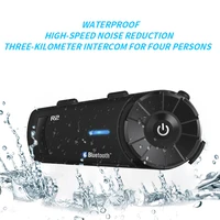 airide r2 helmet bluetooth headset 1000 meters intercom 4 people interphone waterproof built in fm radio for full half face