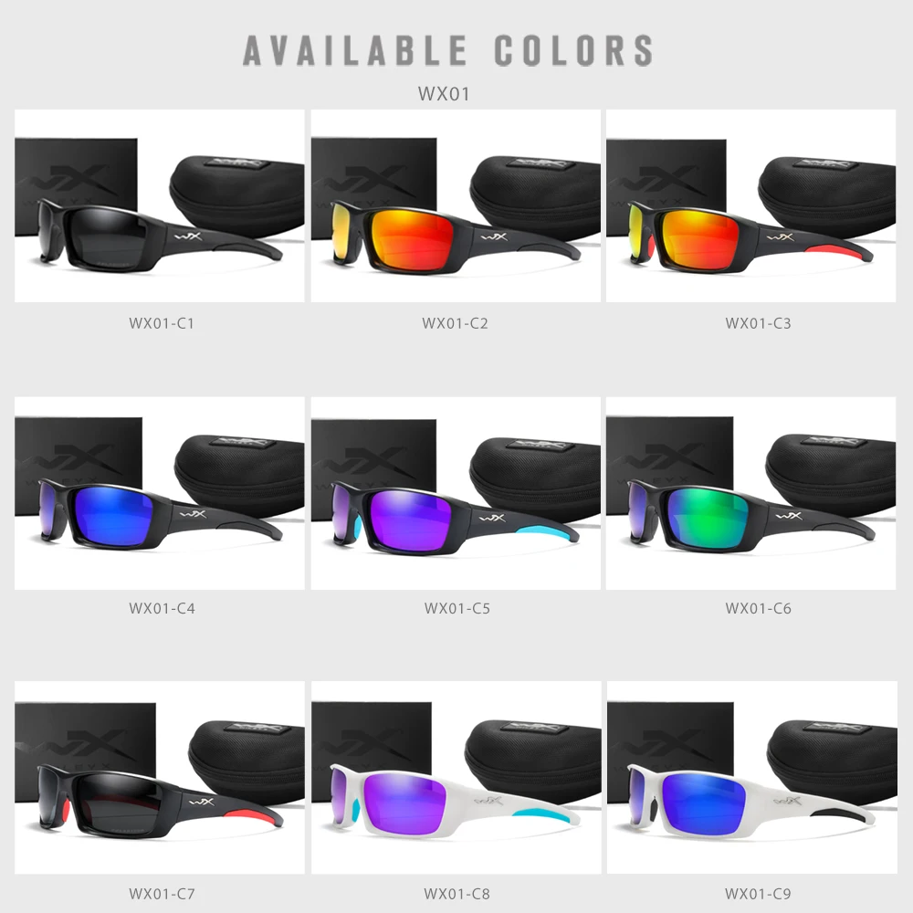 

Wileyx Sunglasses men Polarized lens TR90 Frame Fishing glasses women UV400 9 colors WX01