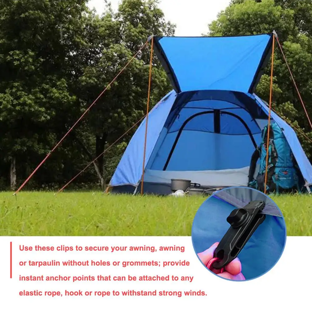 10PCS 1PCS Tent Pull Point Clip Outdoor Camping Adjustable Plastic Windproof Hook Buckle Accessory Good Product Nylon |