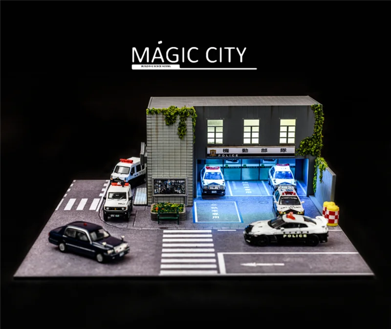 

Magic City 1:64 Led Light Assembly Diorama Japan Police Station