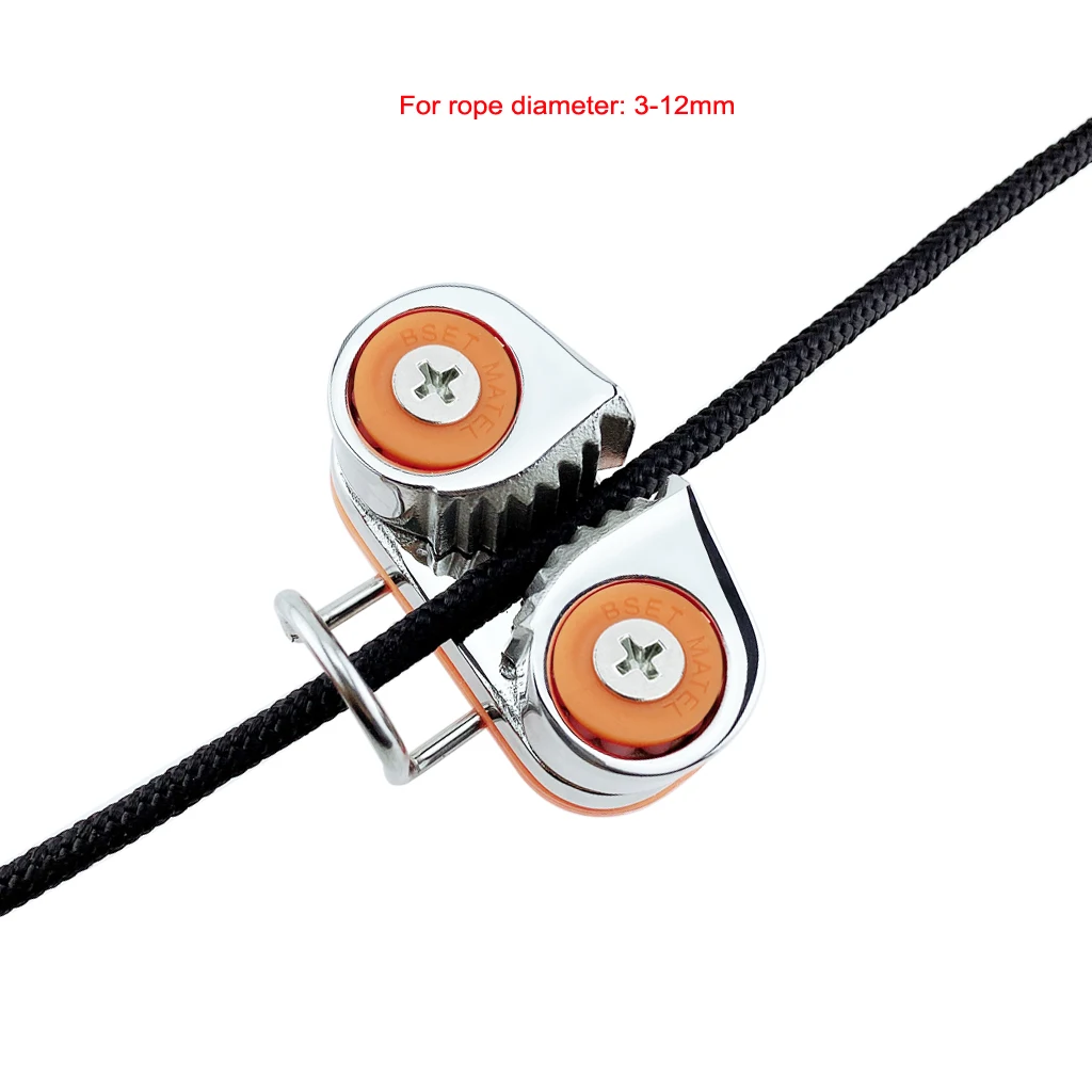 2X Stainless Steel 2 Row Matic Ball Bearing Cam Cleat leading Ring Pilates Equipment Boat Fast Entry Rope Wire Fairlead Sailing | Спорт и