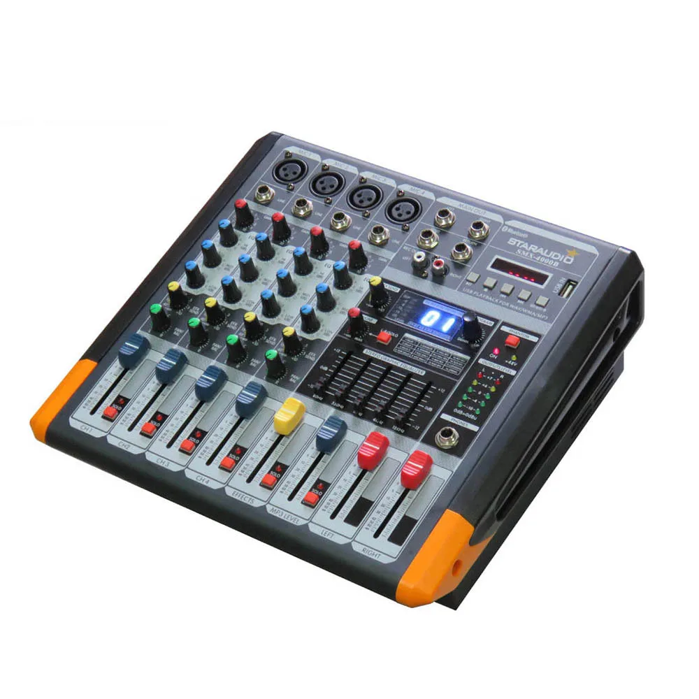 Миксер STARAUDIO Pro 4 канала с питанием от сети PA DJ усилитель звука 4CH UHF Ручной