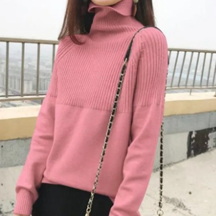 

Casual Cashmere Sweater Women Winter 2020 Turtleneck Warm Jumper Girls Thick Sweater Knitted Pullover Top Pull Femme