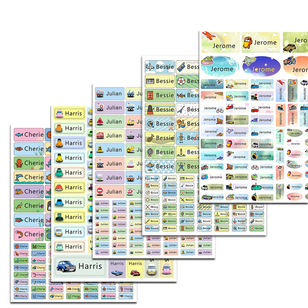 Персонализированная наклейка мальчик Имя Наклейки водонепроницаемые ярлыки