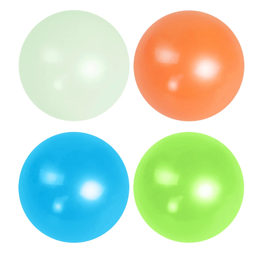 

Sticky Wall Ball Fidget Toys Luminous toys Children Stick Juggle Jump Wall Ball Games Sticky Squash Target Ball Glow In The Dark