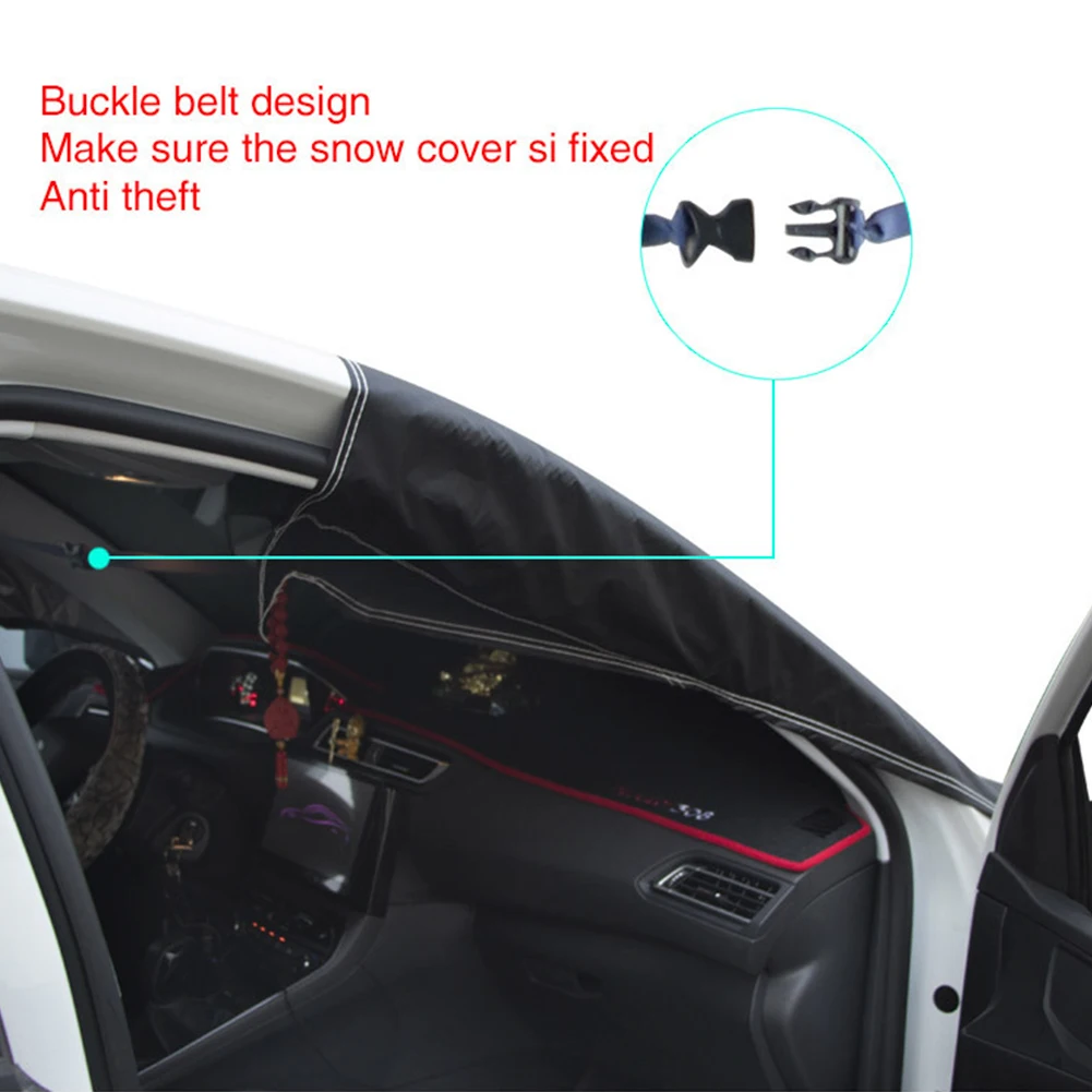 

Car Windshield Snow Cover Waterproof Frost Guard Winter Windshield Snow Ice Cover with Side Mirror Windproof Covers Sun Shade