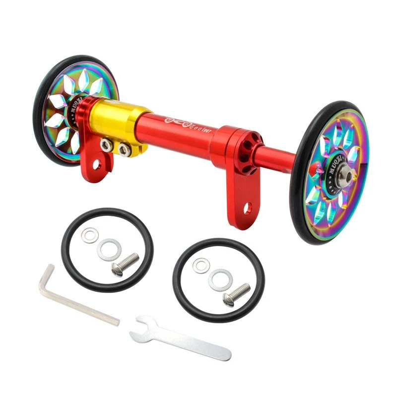 

MUQZI складной велосипед легкое колесо и удлинитель для Бромптона задний грузовой стеллаж Easywheel телескопический стержень