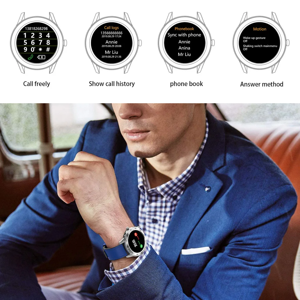 

New PT98 Bluetooth Call Ecg Smart Watch Men Multiple dials Ip68 Waterproof Full Touch Screen Smartwatch For Android IOS Phone