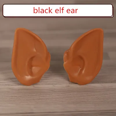 black elf ear Blyth Doll Ears for Blyth Doll Icy Doll White Natural Tan Dark and Super Black Skin Only Ears No Doll Children Toys for Girls - Цвет: black elf ear