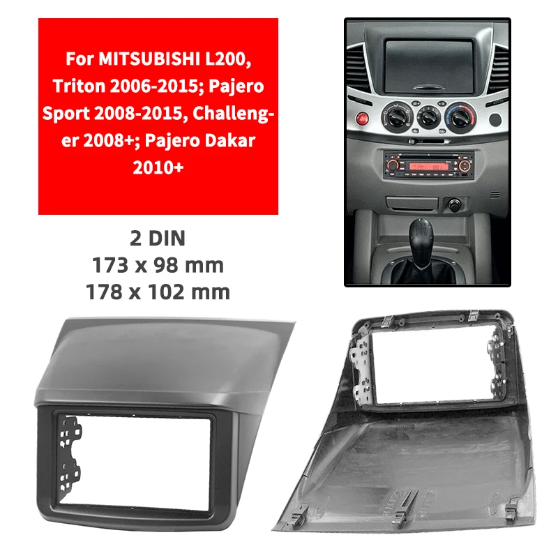 Двойная Din радиоустановка для MITSUBISHI L200/ Triton/Pajero Sport/Challenger/Pajero DAC|Панели и детали