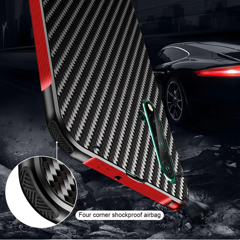 Для huawei Nova 4 Nova5 P20 P20Pro Honor 20 чехол Роскошная алюминиевая рама бампер из углеродного