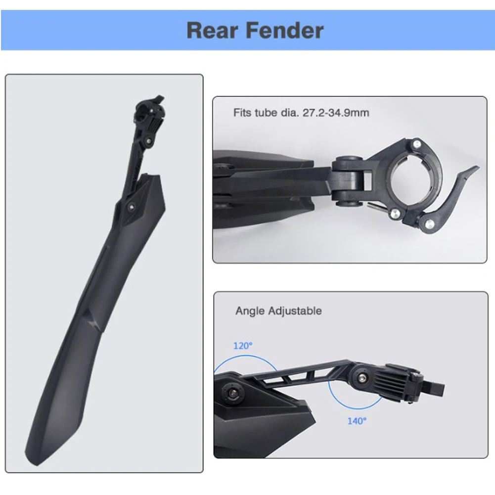 

Bicycle Mudguard MTB 24 26 27.5 29 inch Mud Wings Front/Rear Wheel Fenders Handy Mount Extra Length Width Deep Groove