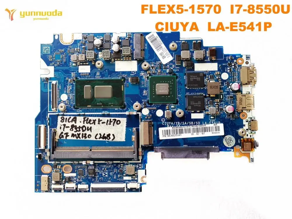 Оригинальный Для Lenovo FLEX 5-1570 Материнская плата ноутбука FLEX5-1570 I7-8550U CIUYA LA-E541P