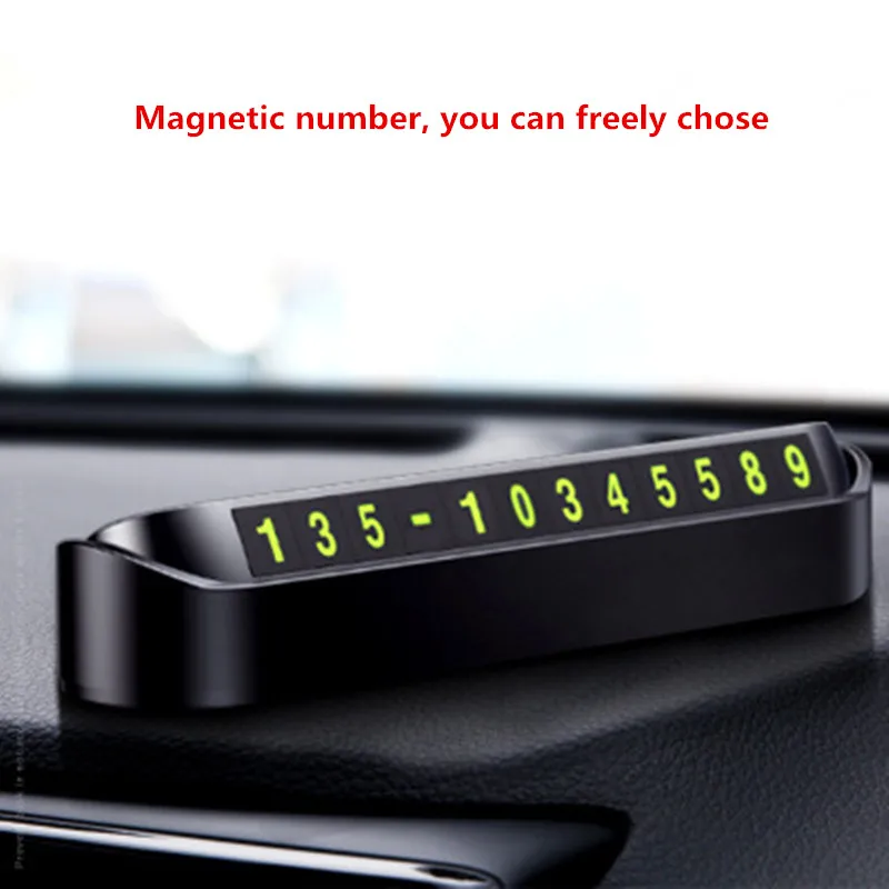 Светящаяся Автомобильная Временная парковочная карта 8 групп цифровая табличка