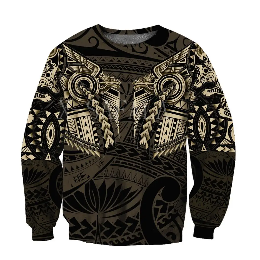 

New Zealand maori tattoo wolf dragon 3D Print Hoodie Man Women Harajuku Outwear Zipper Pullover Sweatshirt Casual Unisex Jacket