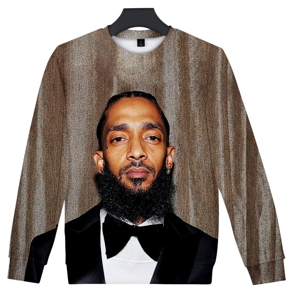 2019 Rapnipsey hussle 3D уличная Толстовка для женщин/мужчин с круглым вырезом и длинными