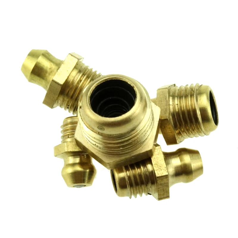 5PCS Brass Grease nipple Oil mouth Butter gun fittings M6 M8 M10 1/8&quot 1/4&quotG | Pipe Fittings