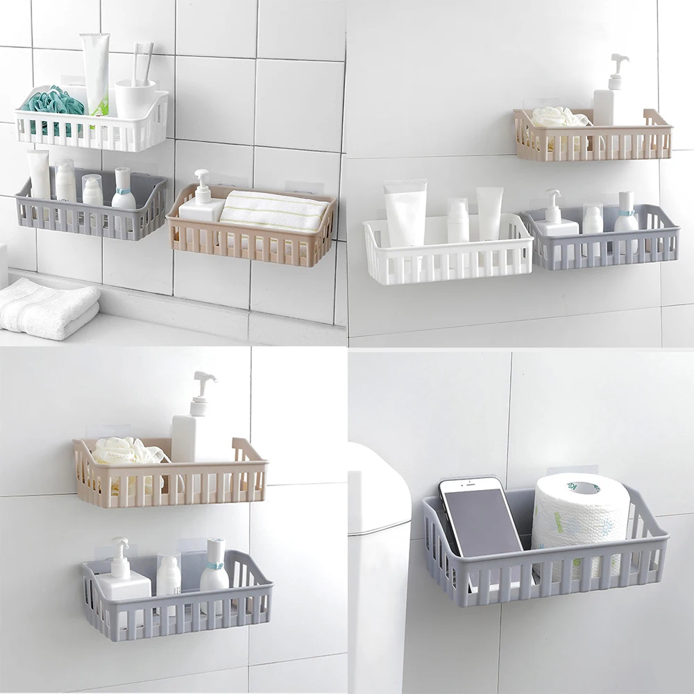 Дырокол-свободная полка ванной ванная принадлежности Туалет пластиковая