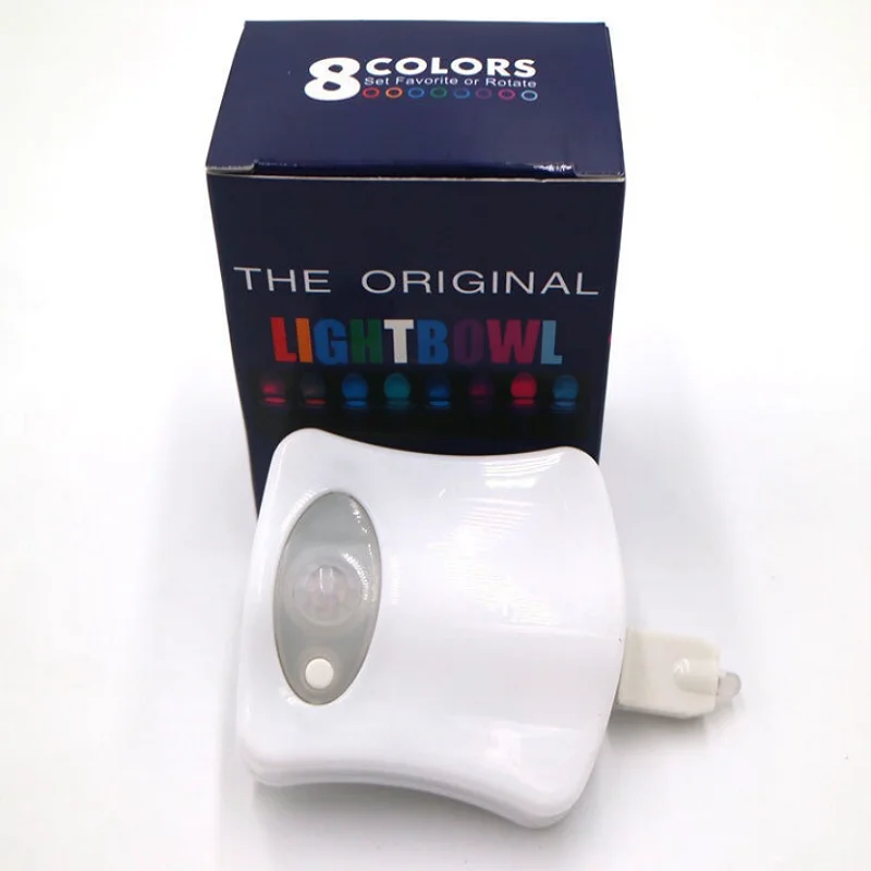 WC светильник светодиодный датчик движения 8 ЦВЕТОВ автоматический туалетный