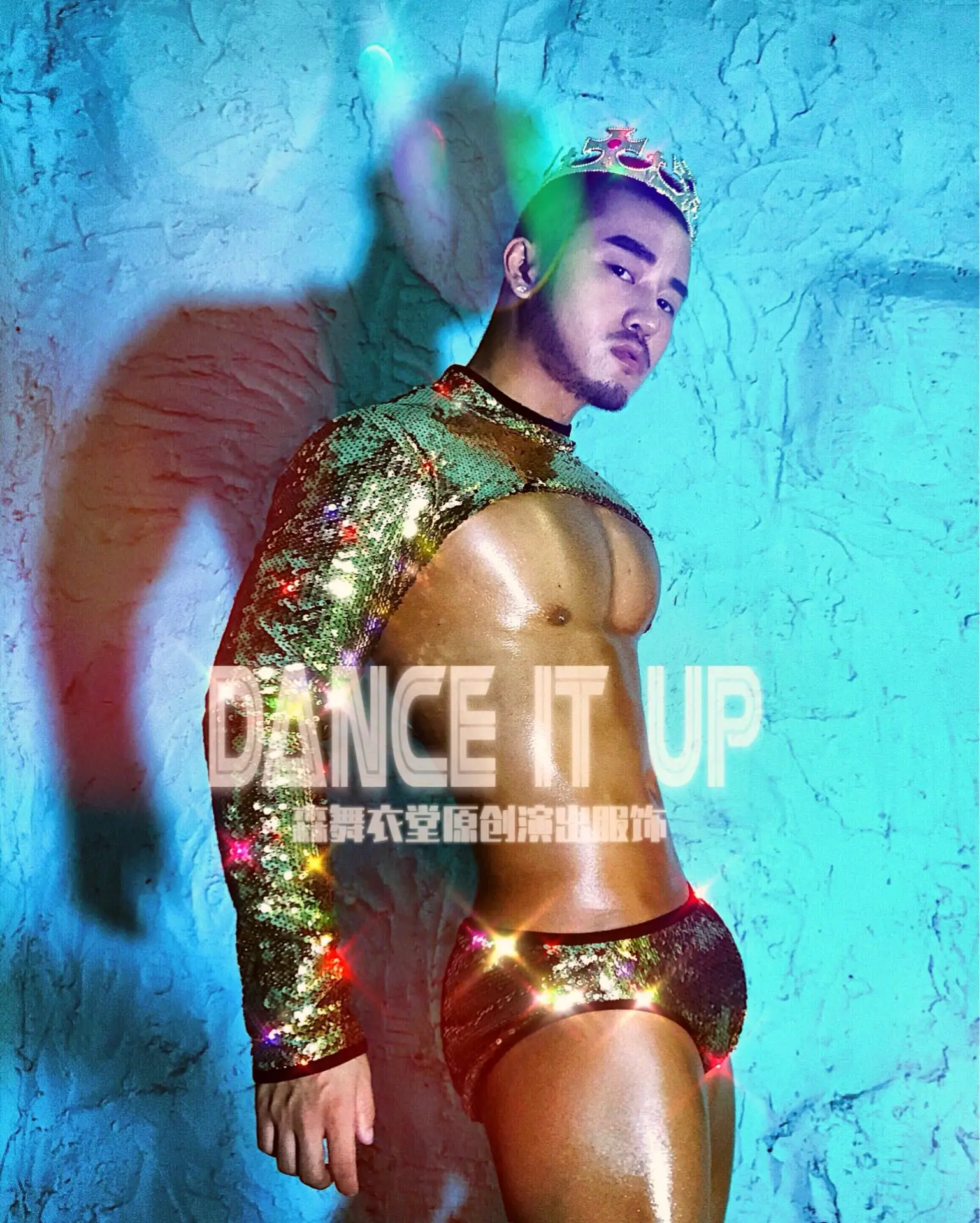 

Ночной клуб бар мужской DS GOGO красочный Золотой sea king сексуальный костюм для вечевечерние НКИ средней длины W party Songkran