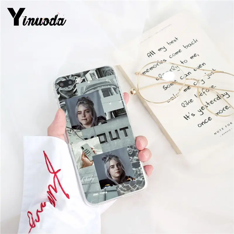 Yinuoda Billie Eilish Красочный милый чехол для телефона iPhone 8 7 6 6S 5 5S SE XR X XS 11 Pro MAX