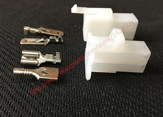Автомобильный мотоциклетный 2-контактный разъем 10 комплектов белый АБС-пластик
