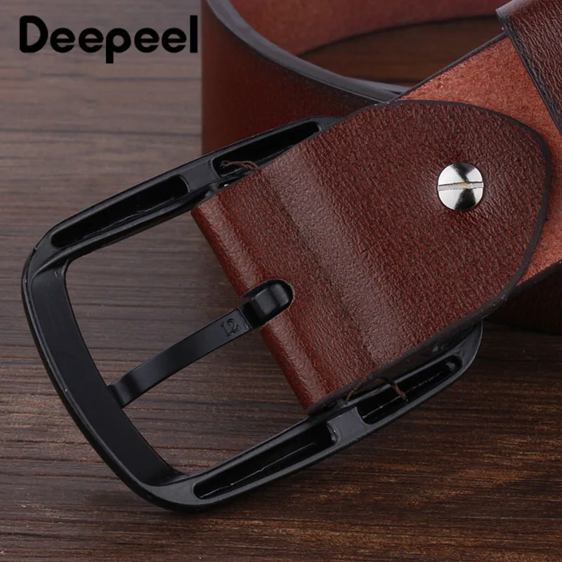 Deepeel 1 шт. 3 7*110 см в винтажном стиле Цвет Черный Мужская кожаный ремень с пряжкой DIY
