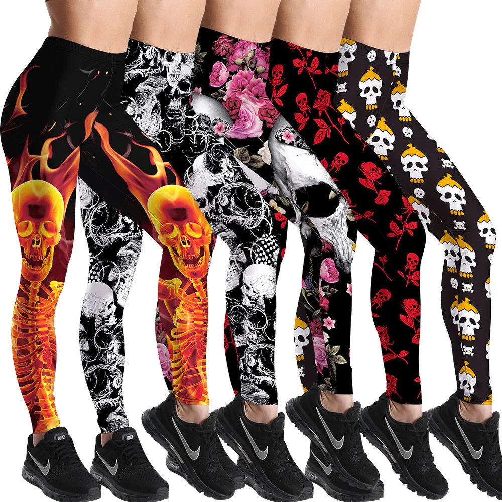 

Sexy Women Lift Butt Leggings Exercise Running Fitness Sports Pants Printed Nine Cent Pants Breathable Slim Leggings Fashion