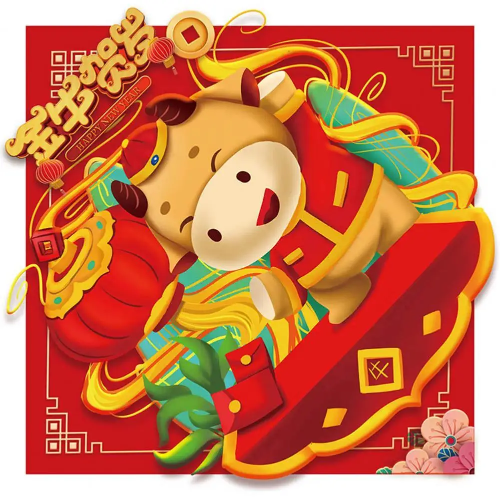 

2021 Glass Sticker Anti-static Window Scene Decal Spring Festival Car Decor